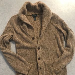 Ralph Lauren cozy long cardigan with button detail